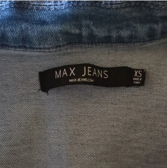 Max Jeans Light Blue Denim Jacket with Frayed Hem - Picture 4 of 5